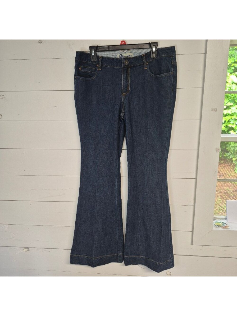 Boom Boom Jeans Womens Dark Wash Bootcut Denim Pants Size 15